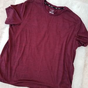 TEK GEAR drytek heathered maroon men shirt xxl
